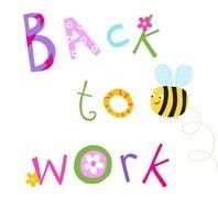 clipart of the Back To Work sign