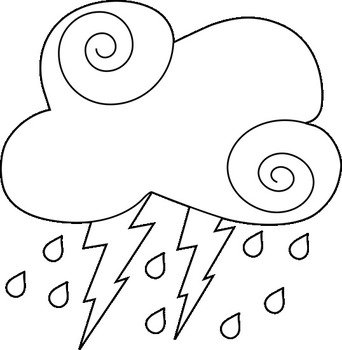 Rain Clip Art Black And White N11