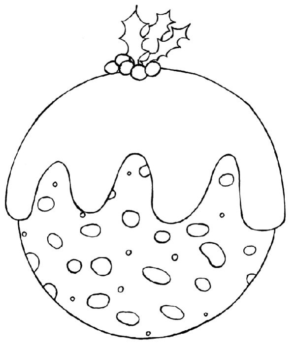 Plum Pudding Coloring Page