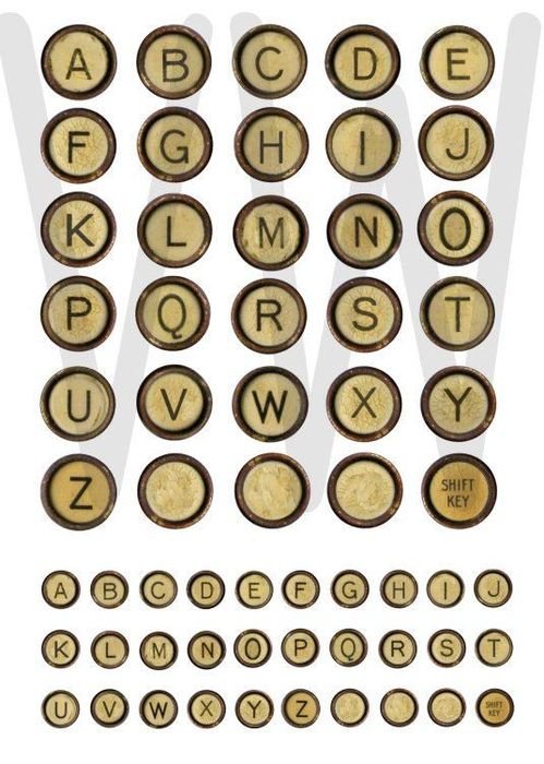 Vintage Typewriter Keys Font