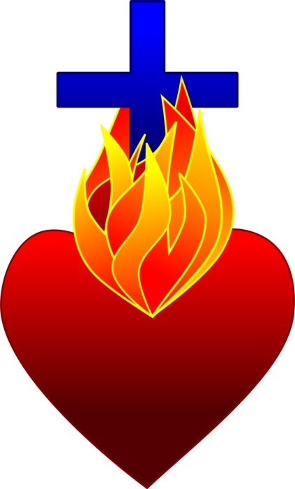 Heart On Fire Clip Art drawing