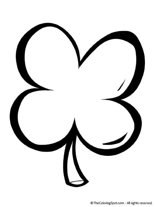 Four Leaf Clover Coloring Pages Printable N2