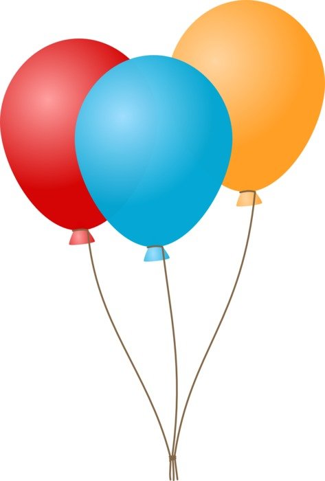 Ä°llustration of Cartoon Birthday Balloons
