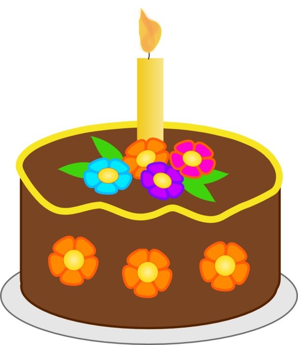 Chocolate Birthday Cake Clip Art N14