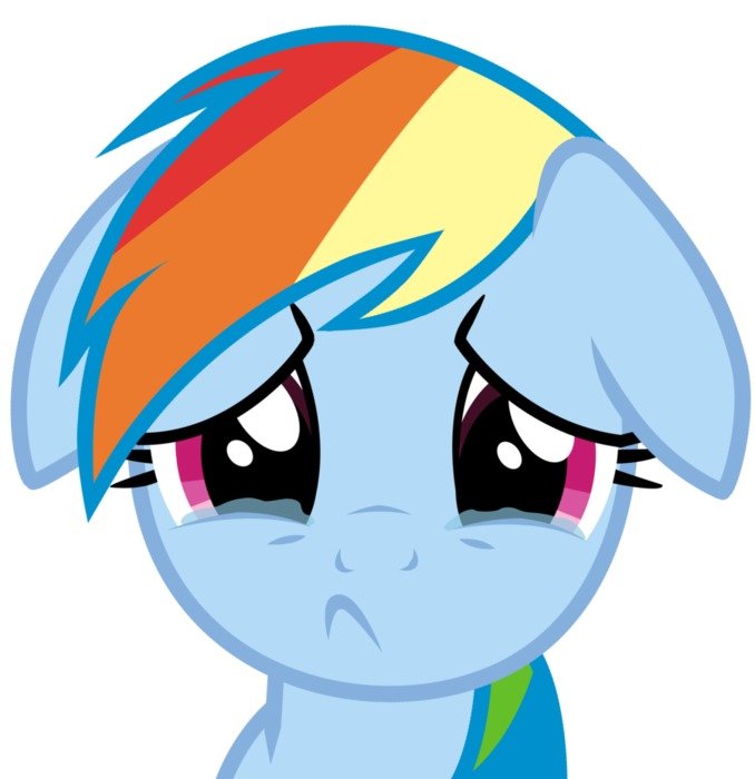 sad Rainbow Dash