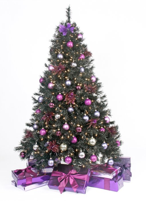 Ä°llustration of Purple Christmas Tree