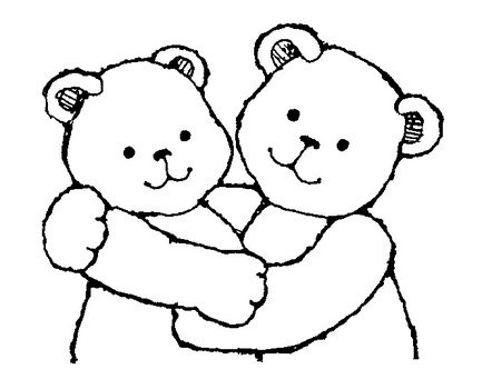 Hug Clip Art Black And White N3