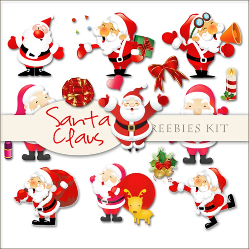 Scrap Kit Santa Claus Illustrations