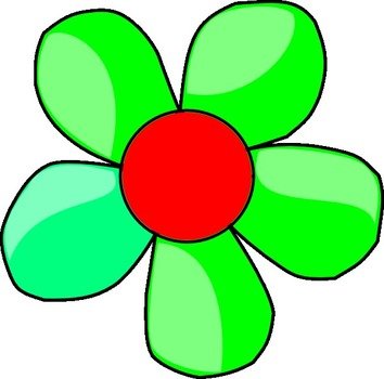 Green Flower Clip Art N36