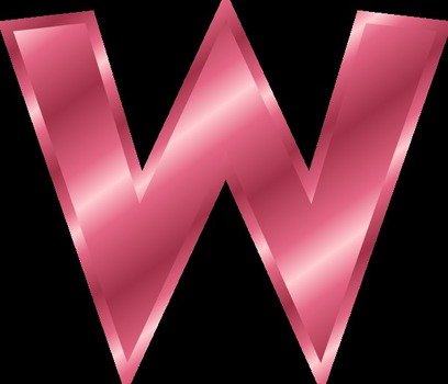 Alphabet Letter W Vector Clip Art