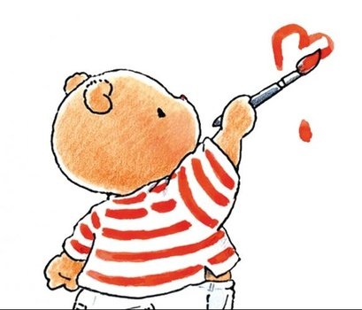 Fotobehang Sweet Collectie Bobbi Painted Heart FotobehangFactory