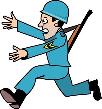 Soldier Running Away Clip Art N2