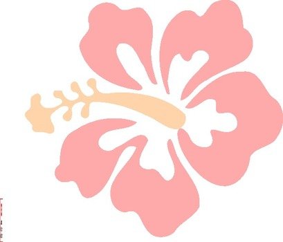 Blue Hibiscus Flower Clip Art N5