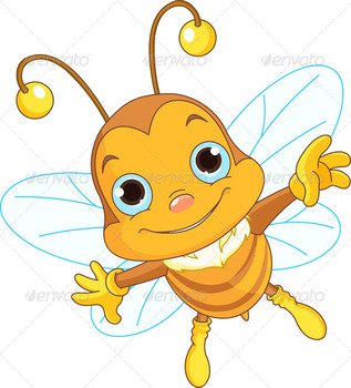 GraphicRiver Cute Bee Flying 7823532
