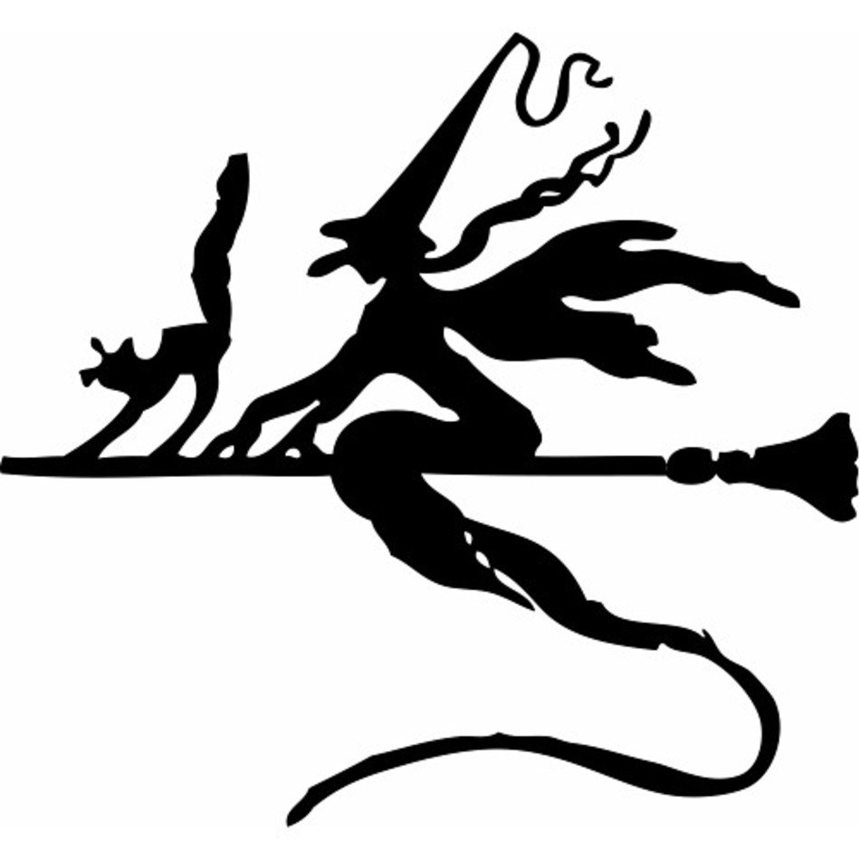 Cartoon Witch On Broom N13