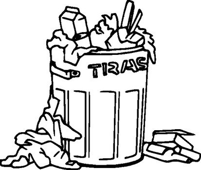 Trash Can Coloring Page