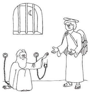 Peter Released From Prison Coloring Page