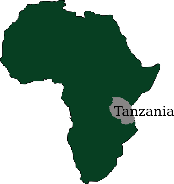 Tanzania Africa Map Outline free image download