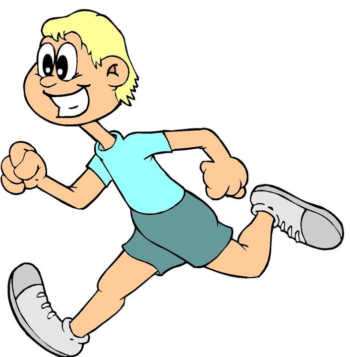 Cartoon Kid Running In Place free image download