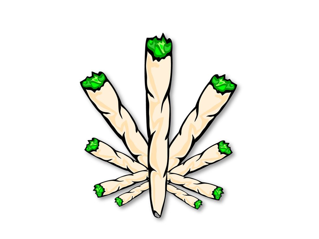 Green Weed Joint Drawing free image download
