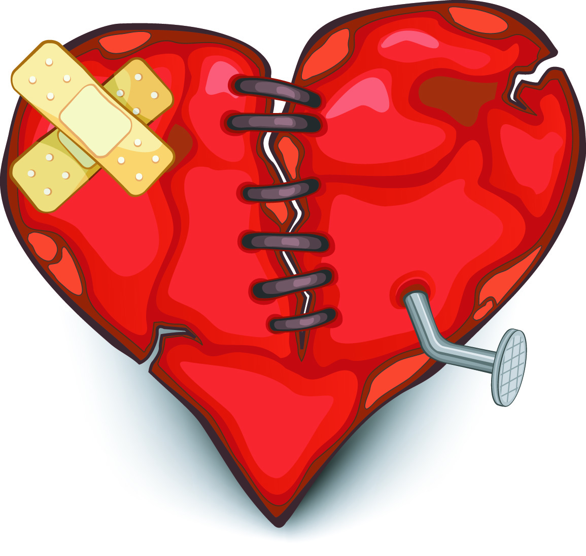 Painted wounded broken heart free image download