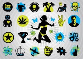 Free Vector Art Set drawing