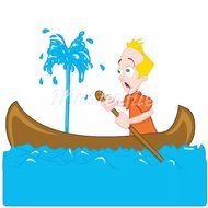 Cartoon Row Boat N6