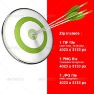 Target And Arrow Bullseye Isolated Objects
