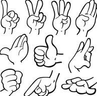 Hand Gestures Clip Art N2