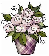 Flower Pot Clip Art drawing