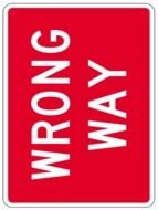 Wrong Way sign clipart