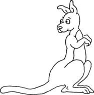 Kangaroo Clip Art Black And White N16