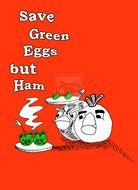 poster with eggs and ham
