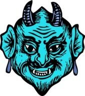 Devil Head Clip Art Vector