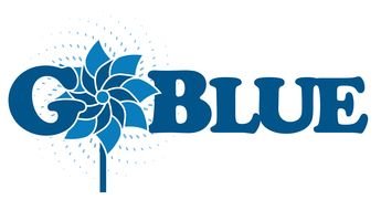 c blue flower logo drawing
