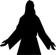 Jesus Silhouette with Open Arms, Clip Art