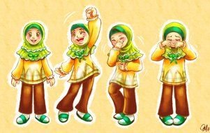 Kartun Muslimah drawing