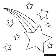 Shooting Star Coloring Page N3
