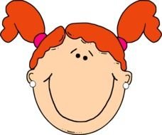 Girl With Brown Hair Clip Art N19