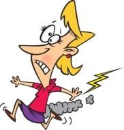 Flash Running cartoon woman