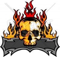 Skull With Flames N11