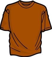 Orange T Shirt Clip Art N13