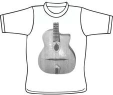 t-shirt with guitar print