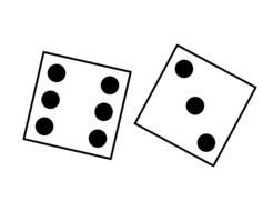 black and white dice
