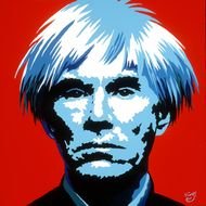 Colorful drawing of Andy Warhol clipart
