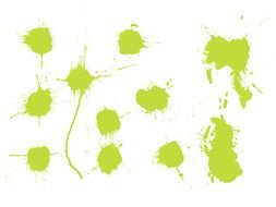 Green Bright Paint Splat