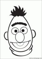 Sesame Street Bert Face Coloring Page