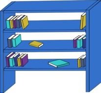 Bookcase Vector Clip Art