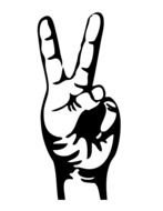 Peace Sign Fingers Symbol drawing