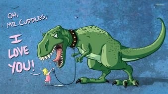 Funny Cartoon T Rex Dinosaur N3